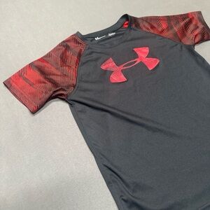 Under Armour Black Shirt with Red Patterned Sleeves